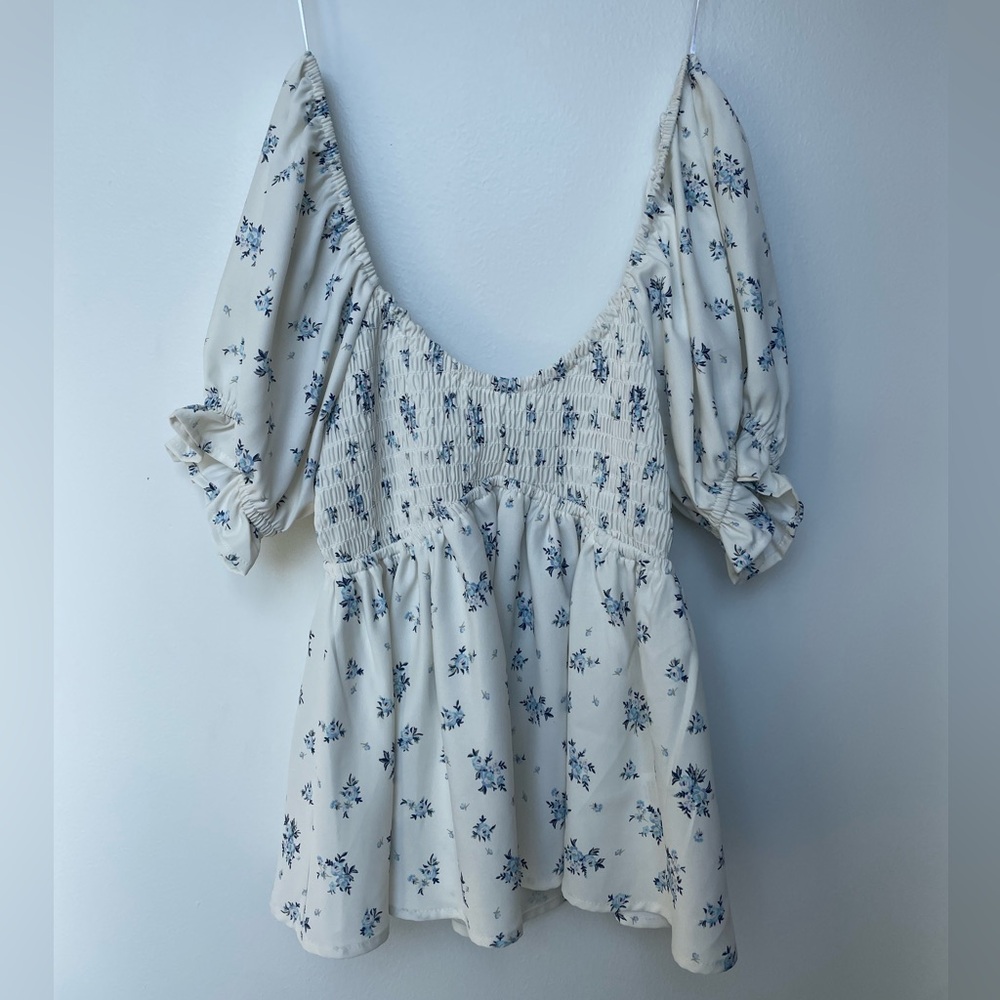 Floral Puff Sleeve Top